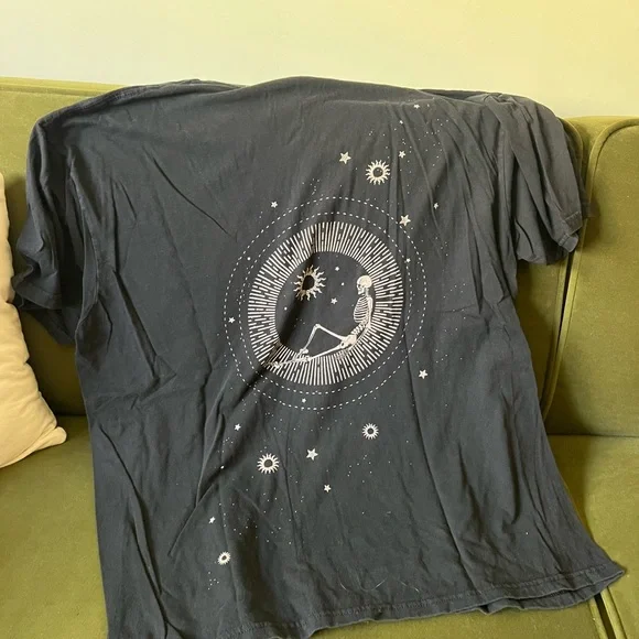 Project Social T Charcoal Black Cotton Oversized Tee, O/S - Picture 3 of 3